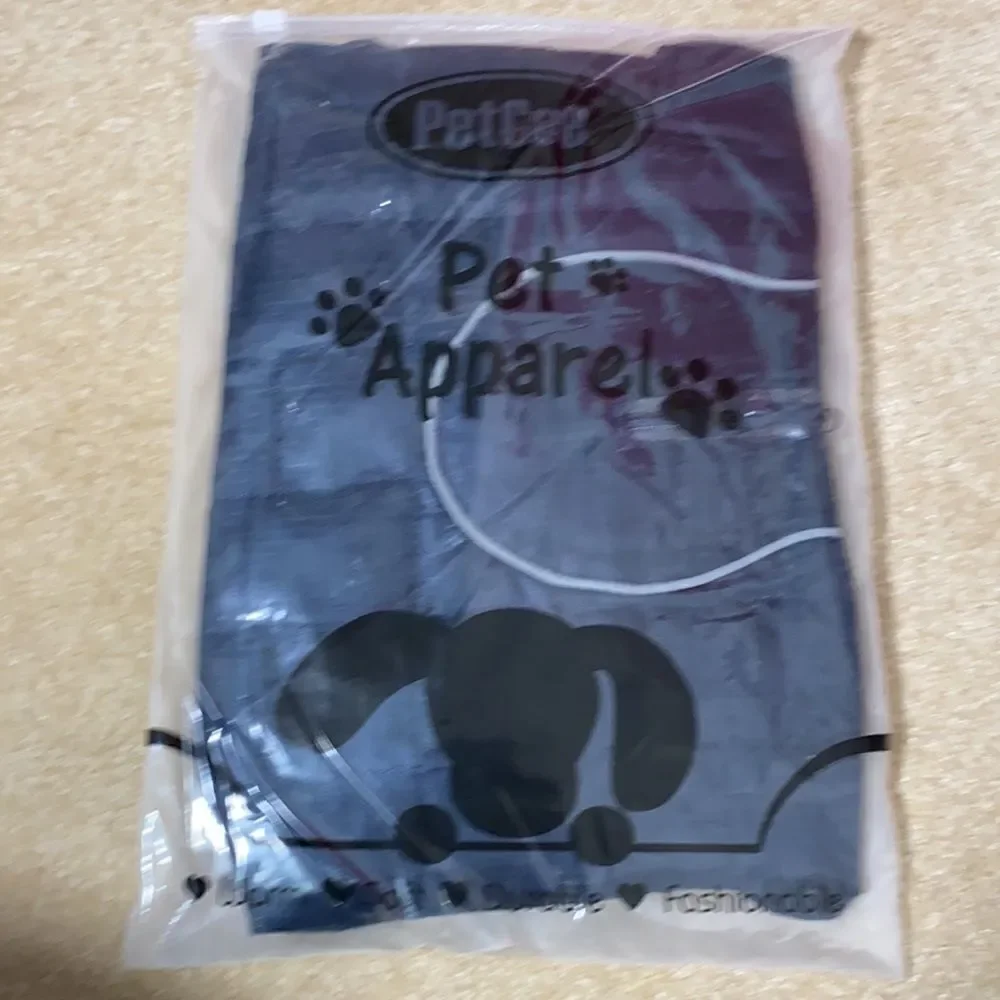 Dog Coat Water Resistant Navy and Gray NWT